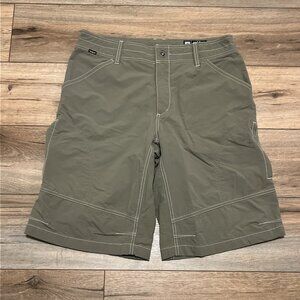 Men's Kuhl Shorts SZ 36x12 Gray Stretch Outdoor Hiking Zipper Cargo Pockets